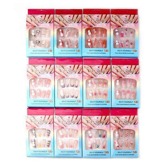 Crystal 5D DIY Press-On Nails Set 1595 (12 units)