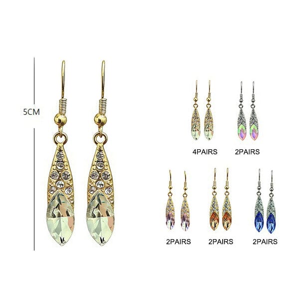 Crystal Teardrop Dangle Earrings 4165 (12 units)