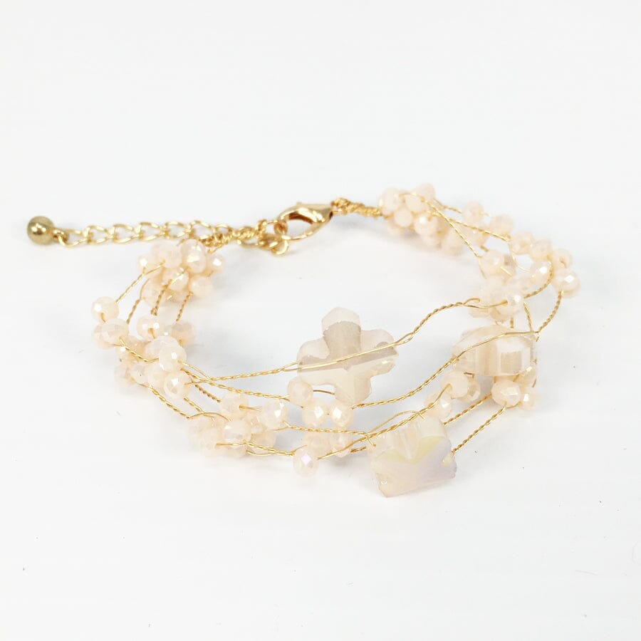 Crystal Wire Beaded Bracelet 2 Colors (4 units)