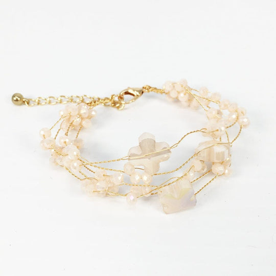 Crystal Wire Beaded Bracelet 2 Colors (4 units)