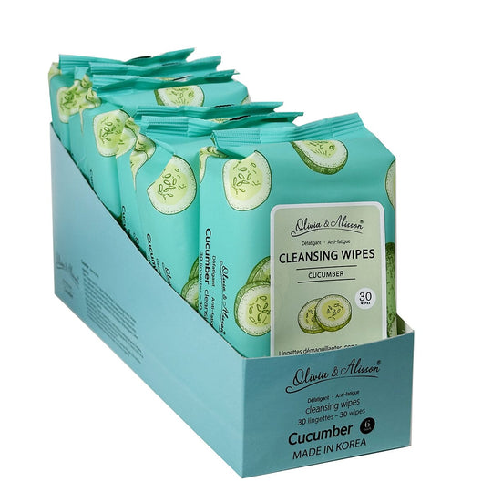 Cucumber Makeup Cleansing Remover Wipes (6 units)