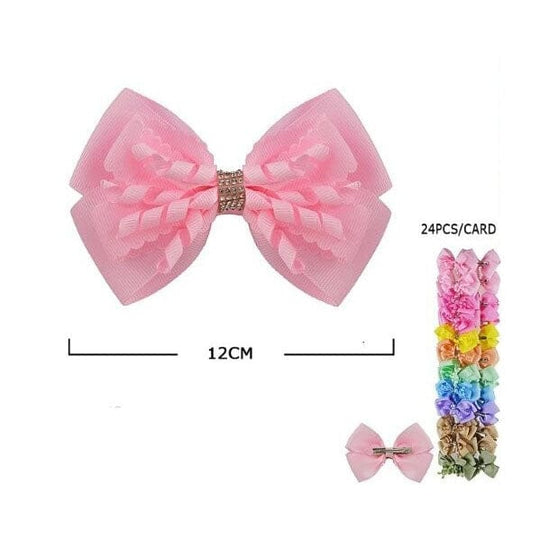 Curly Ribbon Bow Hair Clip – Cute & Stylish  1878P (24 units)