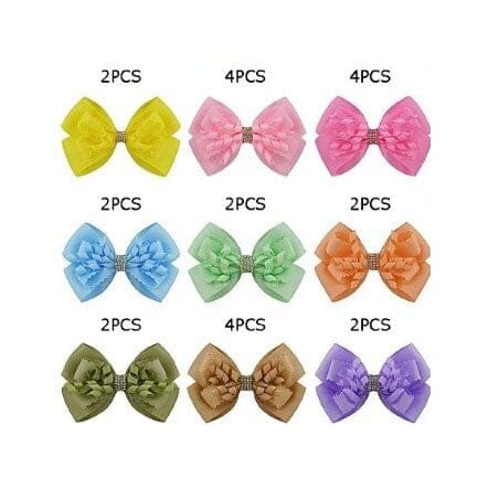 Curly Ribbon Bow Hair Clip – Cute & Stylish  1878P (24 units)