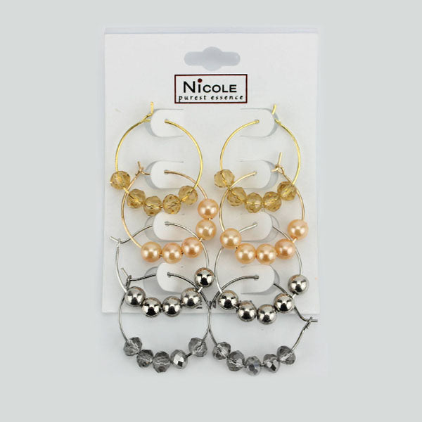 Cute 4PR Hoop Earrings 2028 (12 units)