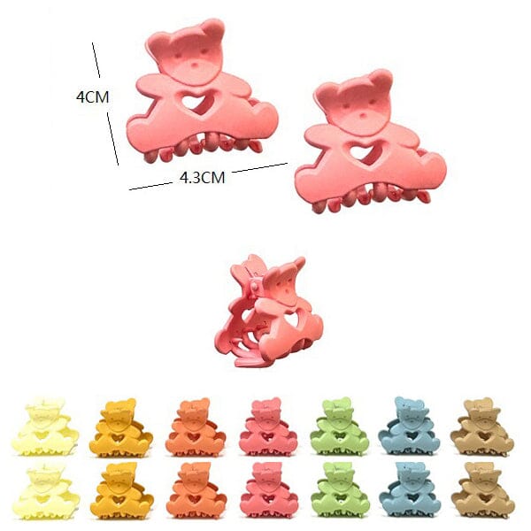 Cute Bear Shape 2PC Hair Jaw Clips 1876 ( 12 units)