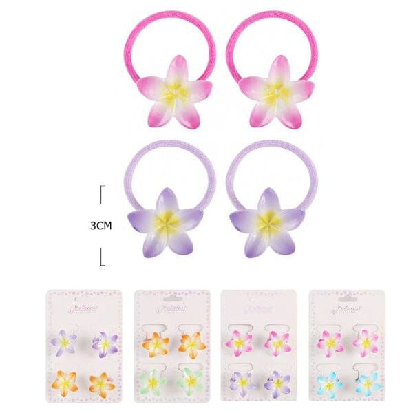 Cute Flower 4PC Hair Tie Set 51217M (12 units)