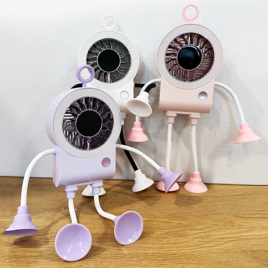 Cute Hanging Mini Suction Cup Fan (3 units)