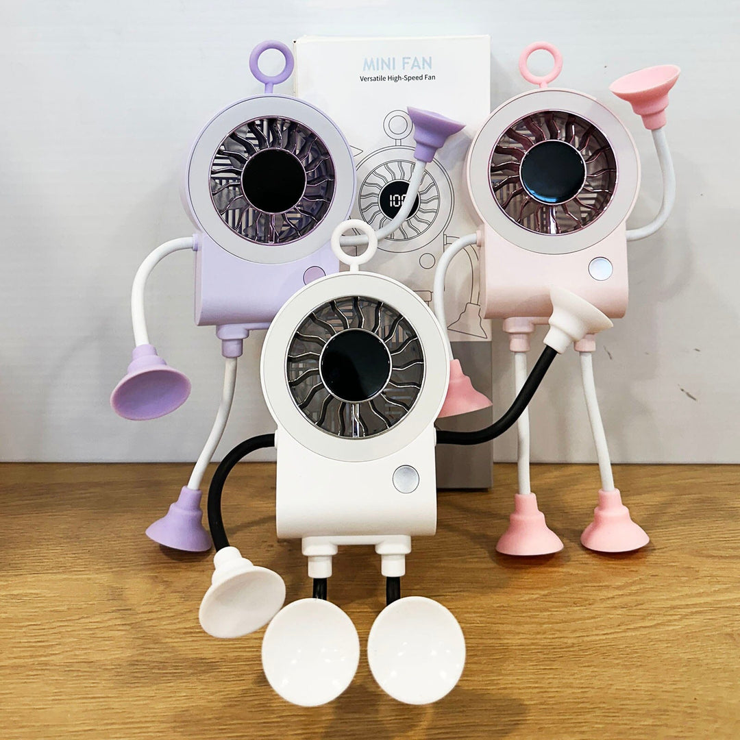 Cute Hanging Mini Suction Cup Fan (3 units)