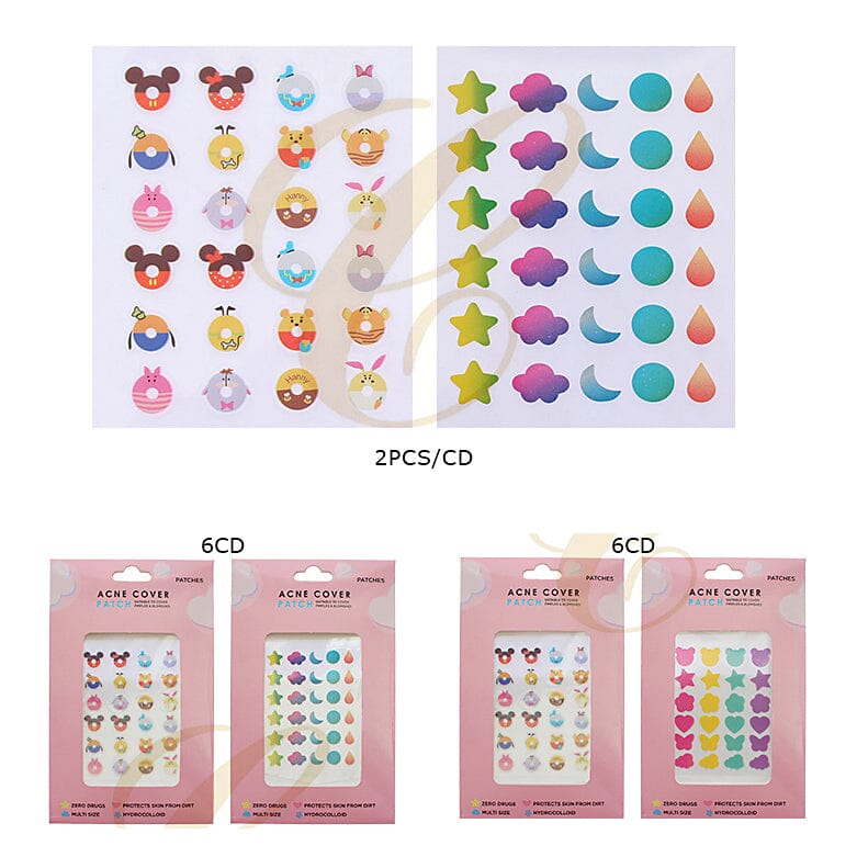 Cute Hydrocolloid Acne Cover Patches 1438 (12 units)