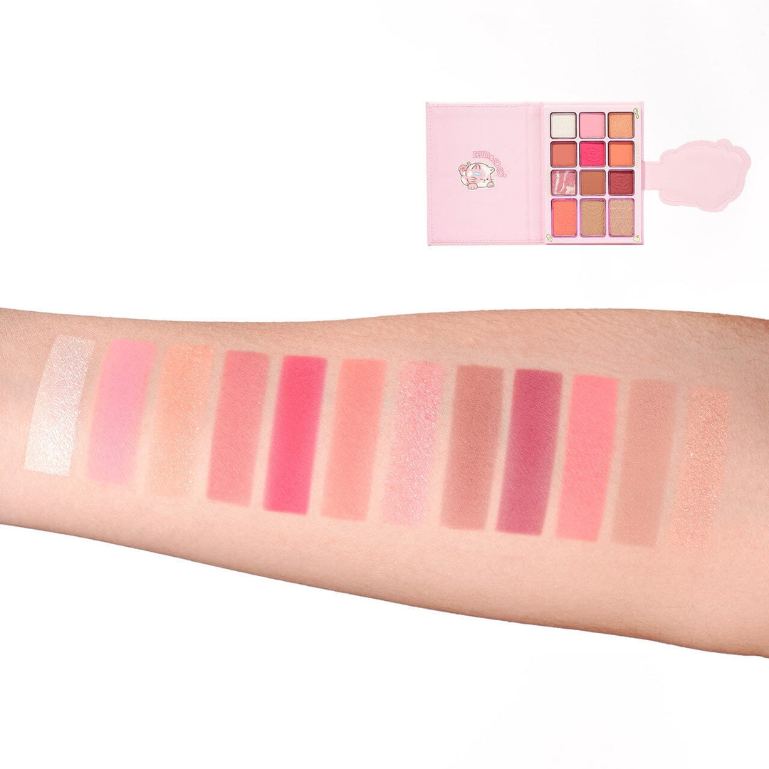 Cute Macaroon Makeup Kit – 12 Color Eyeshadow Palette with Brushes (6 units)
