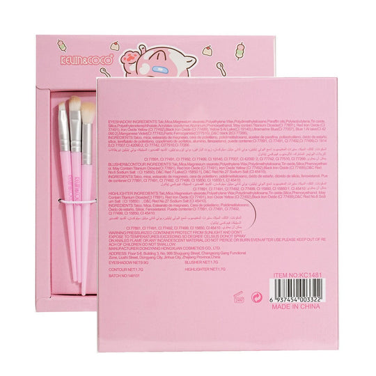 Cute Macaroon Makeup Kit – 12 Color Eyeshadow Palette with Brushes (6 units)