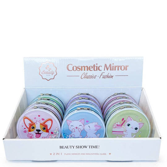 Cute Moving Glitter Compact Mirror 0505 (12 units)
