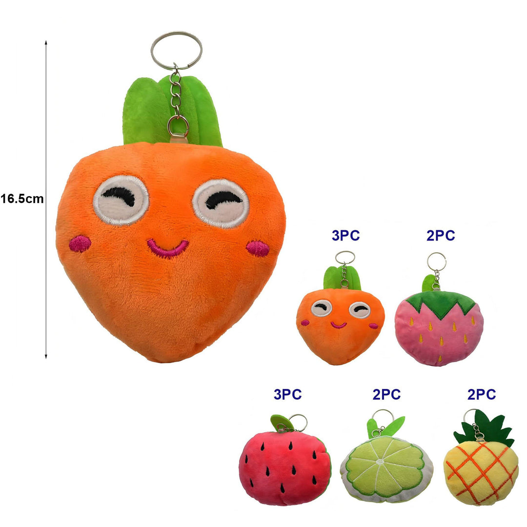 Cute Plush Soft Fruit & Vegetable Bag Charm 52136 (12 units)