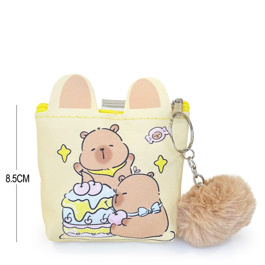 Cute Pom Pom Coin Purse With Keychain 1052 (12 units)