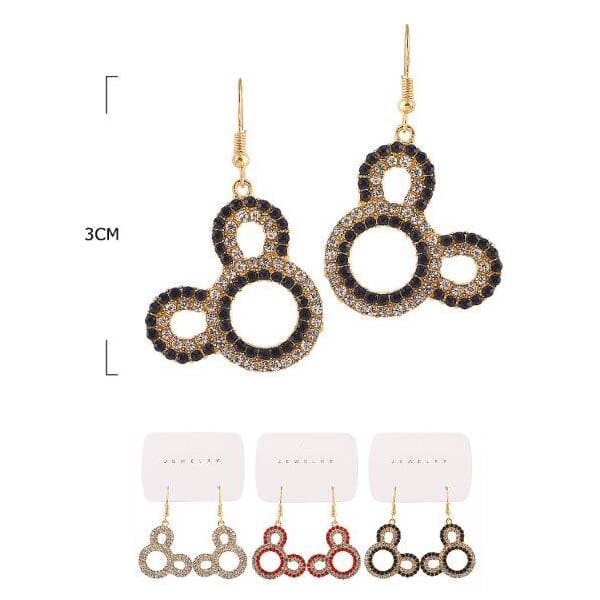 Cute Rhinestone Earrings 10322 (12 units)