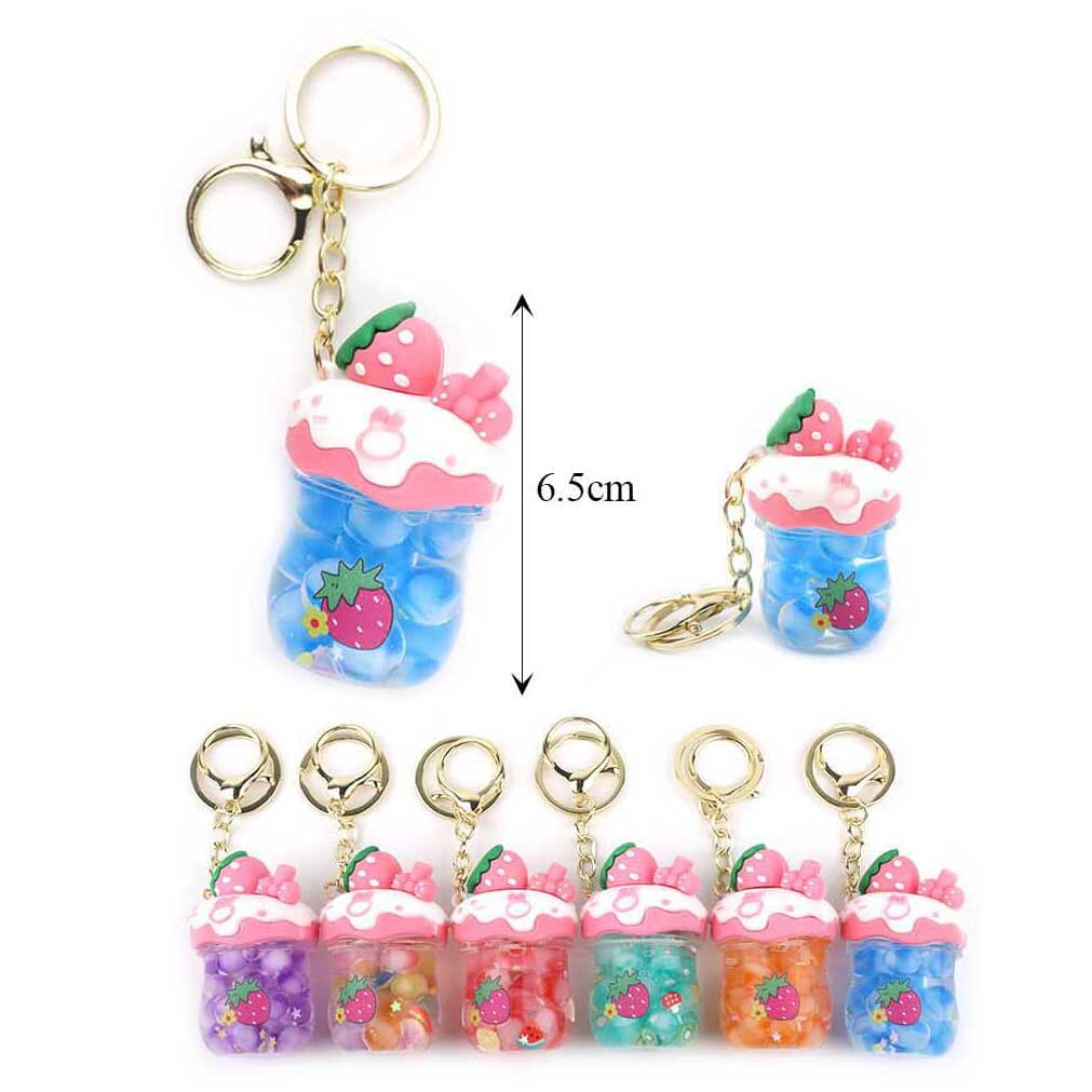 Cute Strawberry Drink Keychain 0846 (12 units)