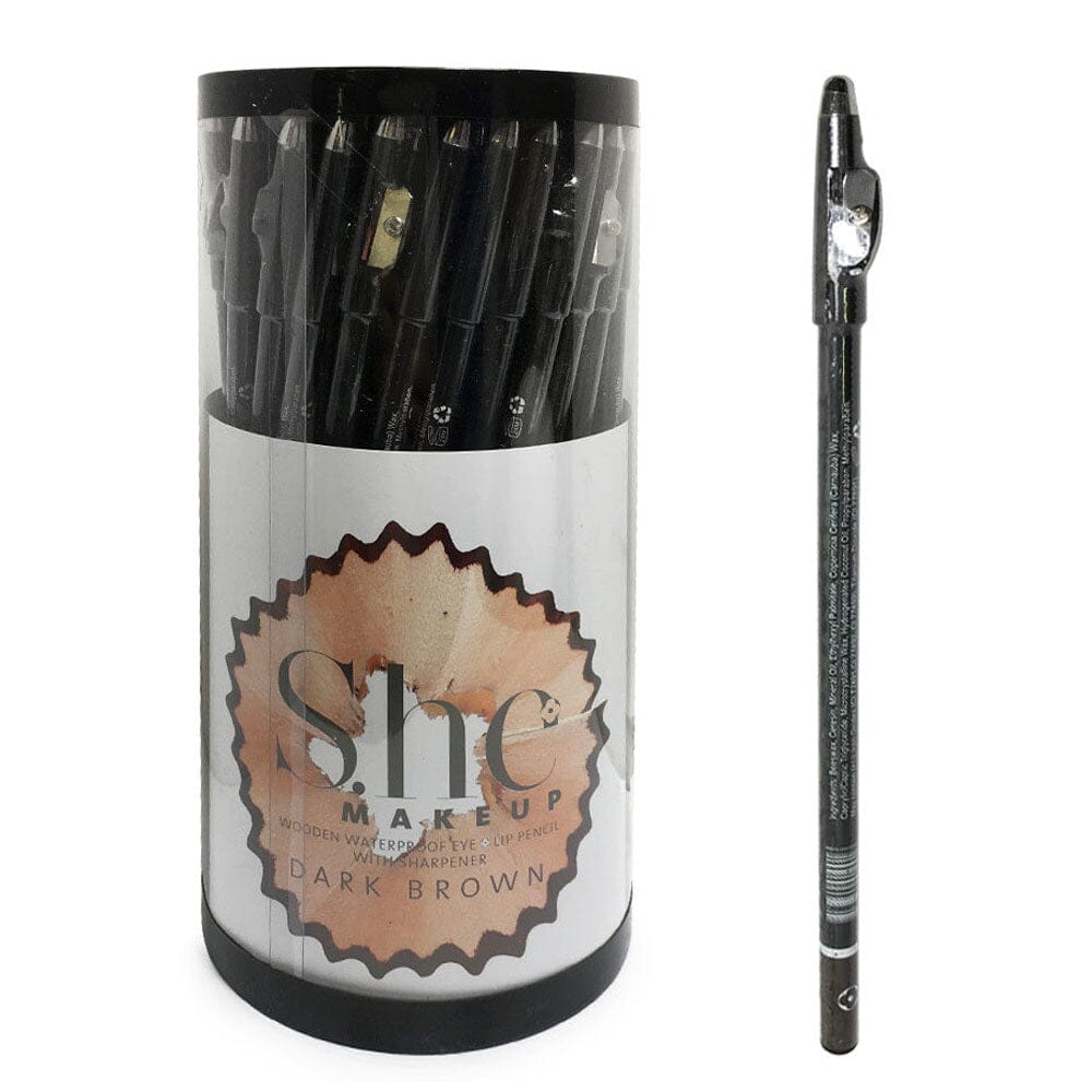 Dark Brown Eye Pencil With Sharpener (72 units)