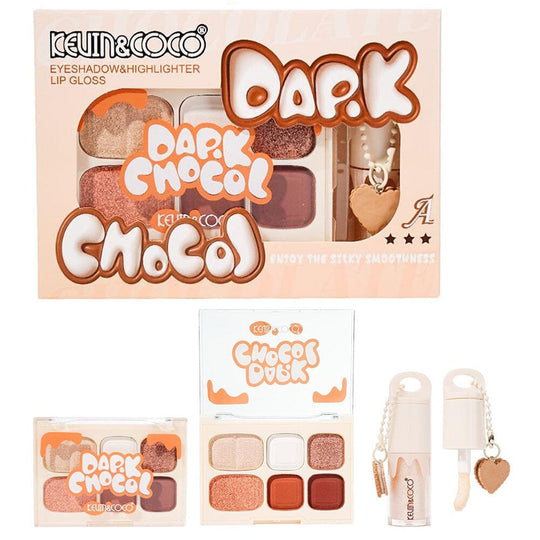 Dark Chocol Palette & Lip Gloss Set 1325 (6 units)