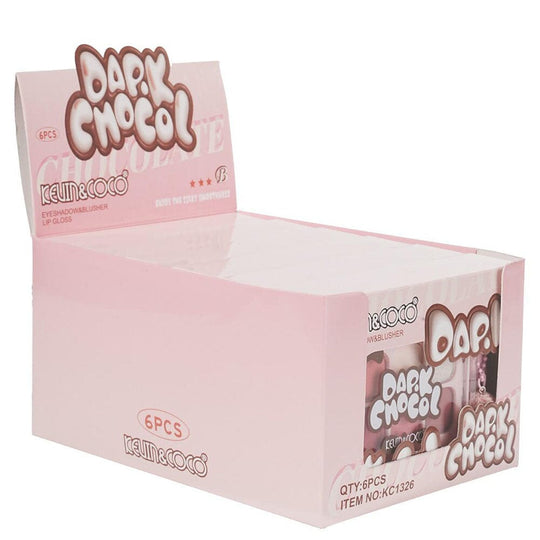 Dark Chocol Palette & Lip Gloss Set 1326 (6 units)