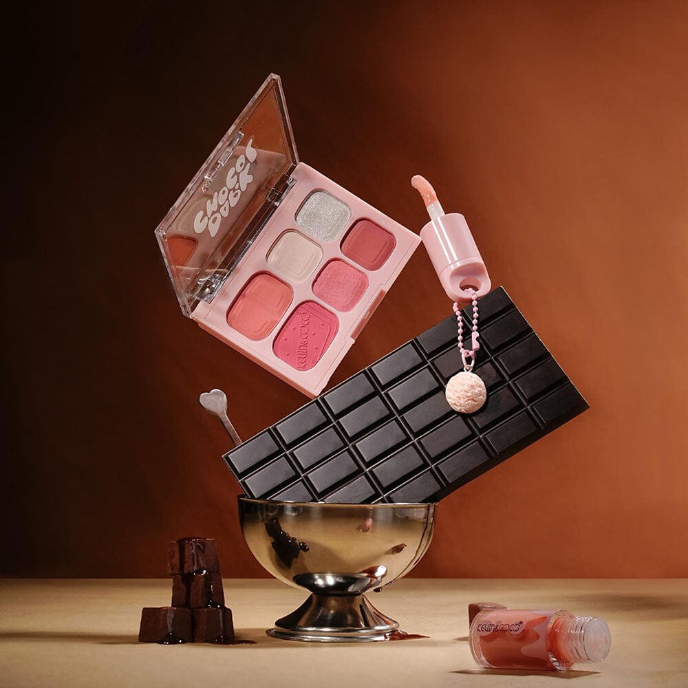 Dark Chocol Palette & Lip Gloss Set 1326 (6 units)