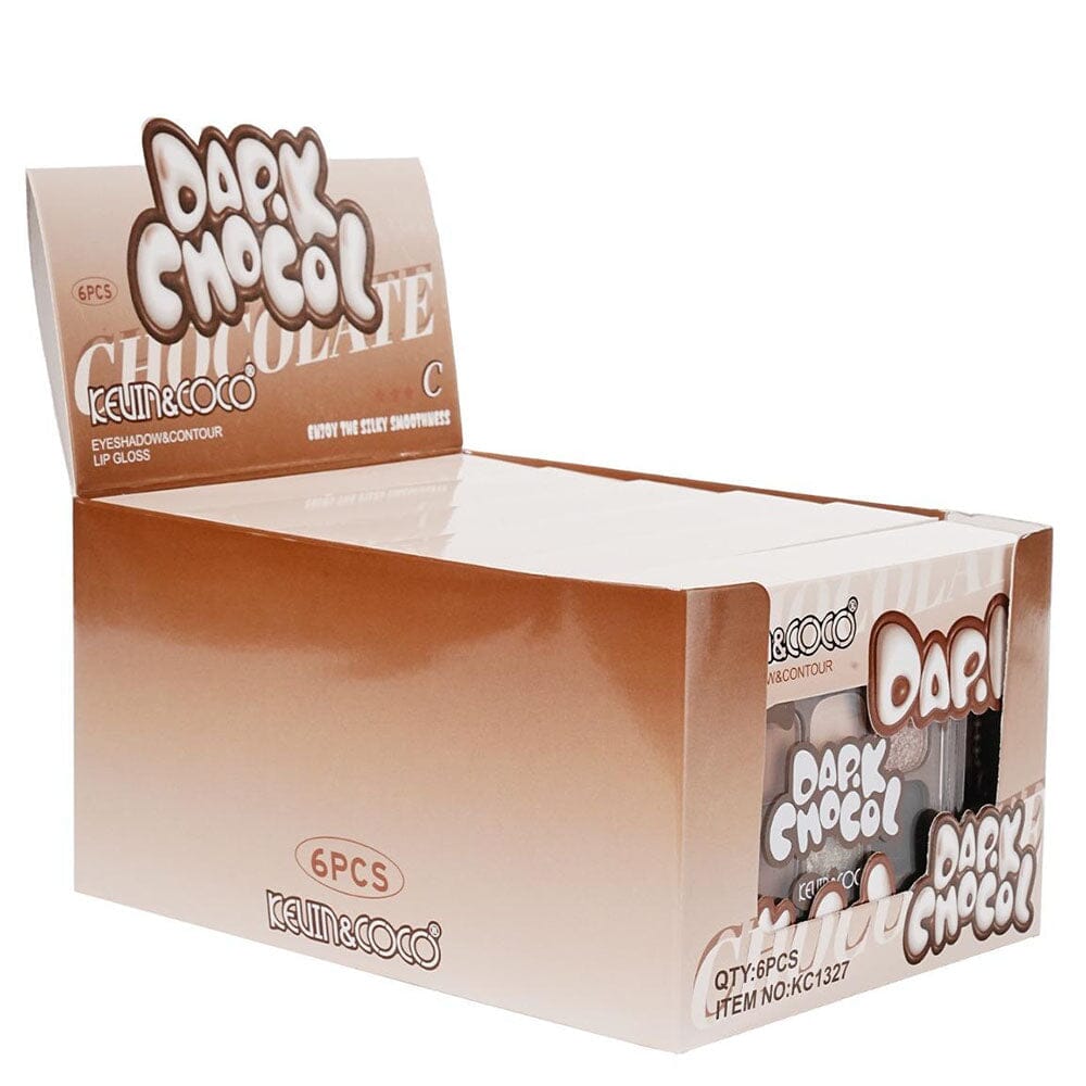Dark Chocol Palette & Lip Gloss Set 1327 (6 units)