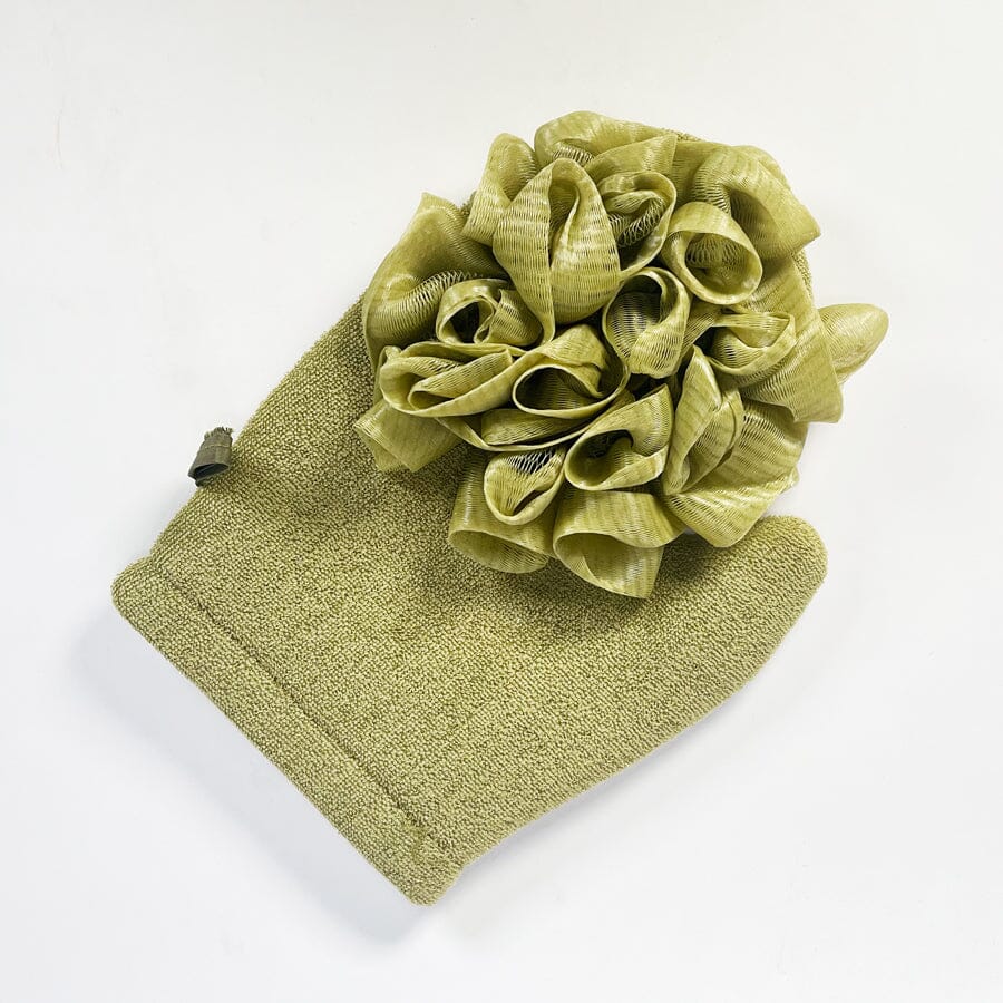 Deep Exfoliating Loofah Bath Mitt Green (1 unit)