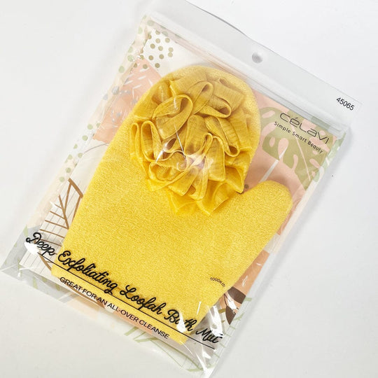 Deep Exfoliating Loofah Bath Mitt Yellow (1 unit)