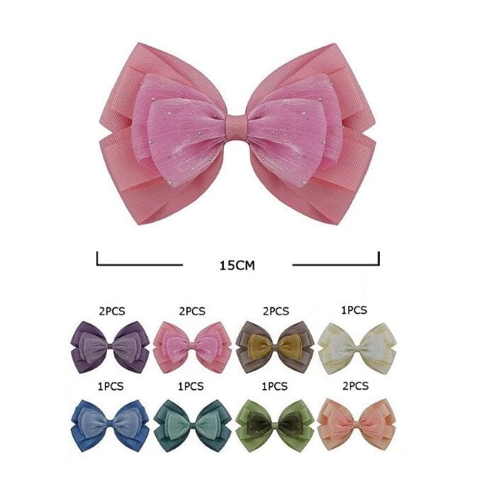Double Layer Bow Hair Clip – Cute & Elegant 29587BN (12 units)