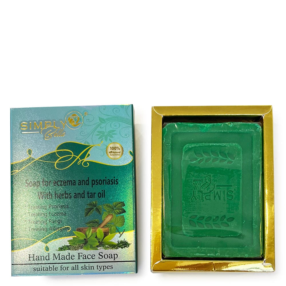ECZEMA AND PSORIASIS WITH HERBS & TAR OIL 100% NATURAL SOAP (12 units)