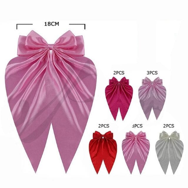 Elegant Satin Bow Hair Clip 29363M (12 units)