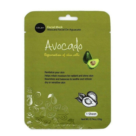 Essence Facial Sheet Mask Moisturizing Skin Care - Avocado (24 units)