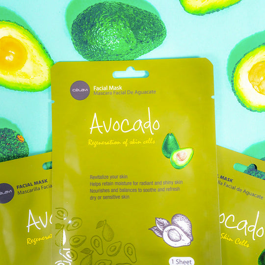 Essence Facial Sheet Mask Moisturizing Skin Care - Avocado (24 units)