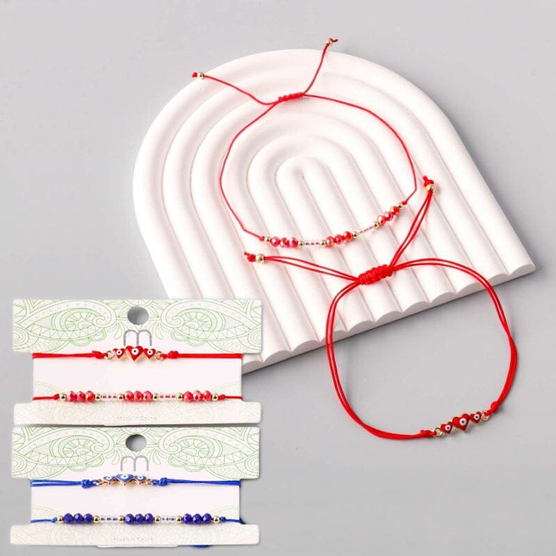 Evil Eye 2PC String Bracelet 17724 (12 units)