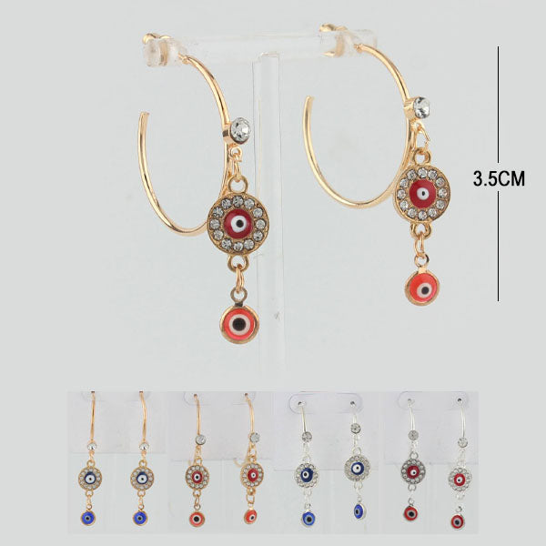 Evil Eye Earrings 1528 (12 units)