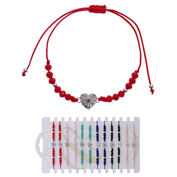 Evil Eye String Bracelet 1343R (12 units)