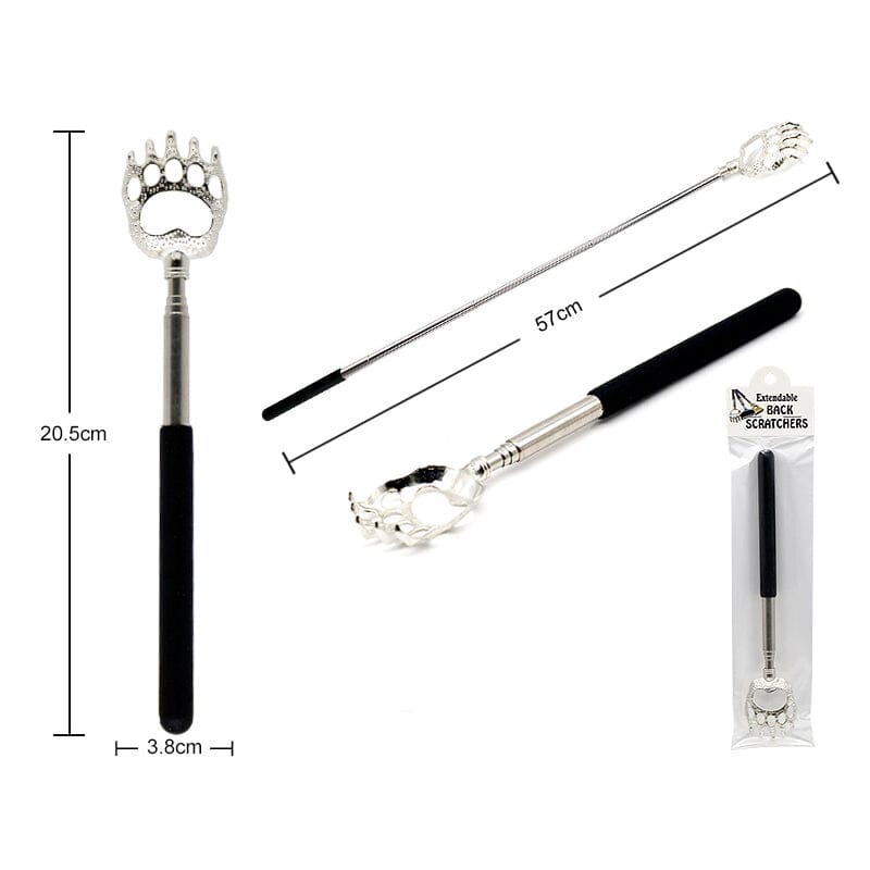 Extendable Bear Claw Back Scratcher – Telescopic Stainless Steel Massager 510X (12 units)
