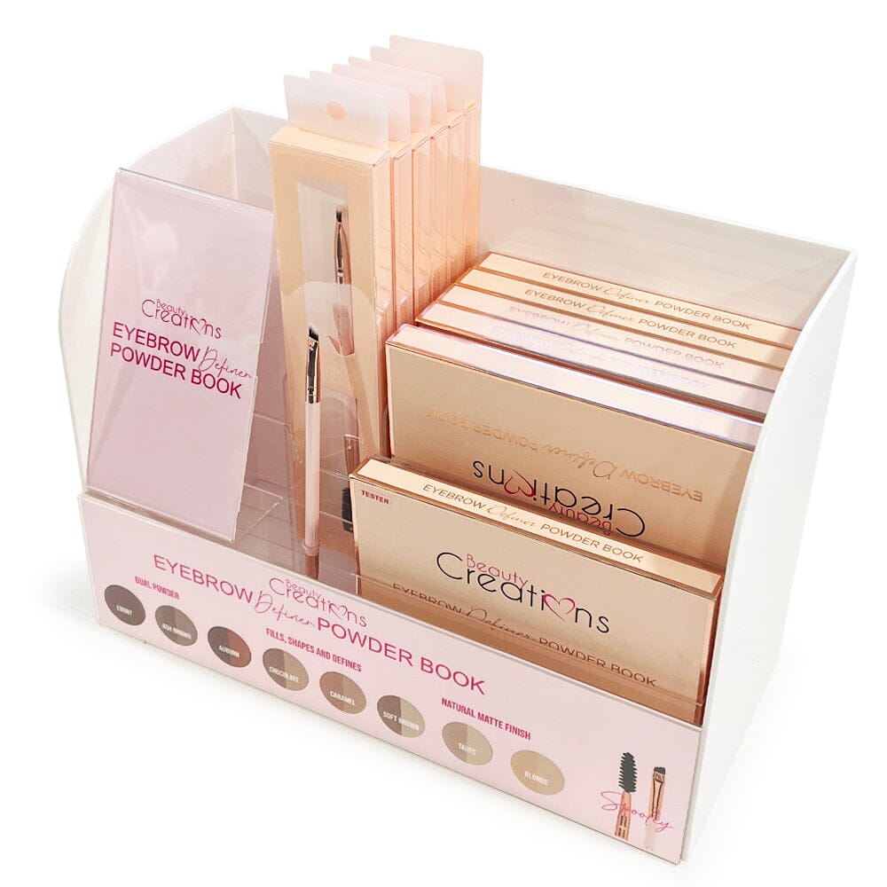 Eyebrow Powder Book & Eyebrow Brush 12PCS Set With Display + Free Tester (1 unit)