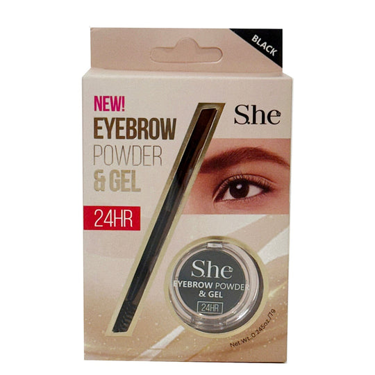 Eyebrow Powder & Gel - Black (12 units)