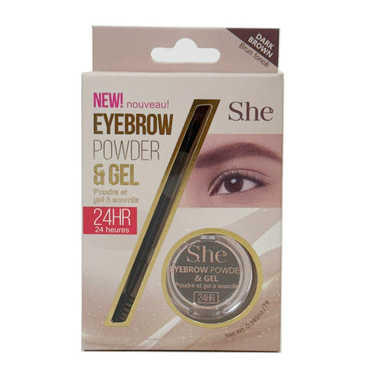 Eyebrow Powder & Gel - Dark Brown (12 units)