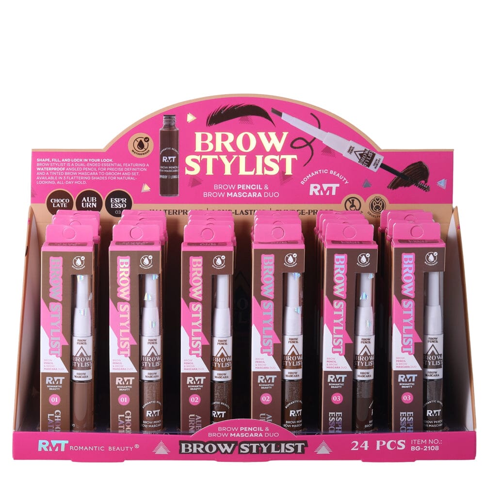 Eyebrow Stylist Duo - Brow Gel Mascara & Pencil (24 units)
