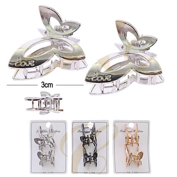 Fashion 2PC Jaw Clips 0498GS (12 units)