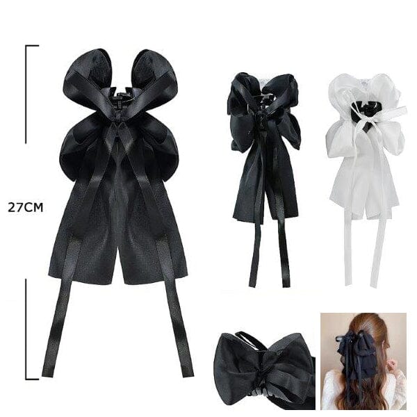 Fashion Bow Jaw Clip 10774BW (12 units)