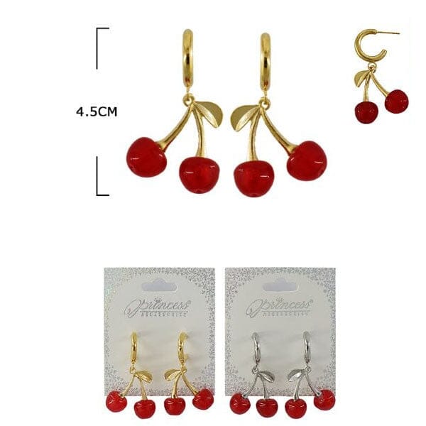 Fashion Cherry Earrings 1162 (12 units)