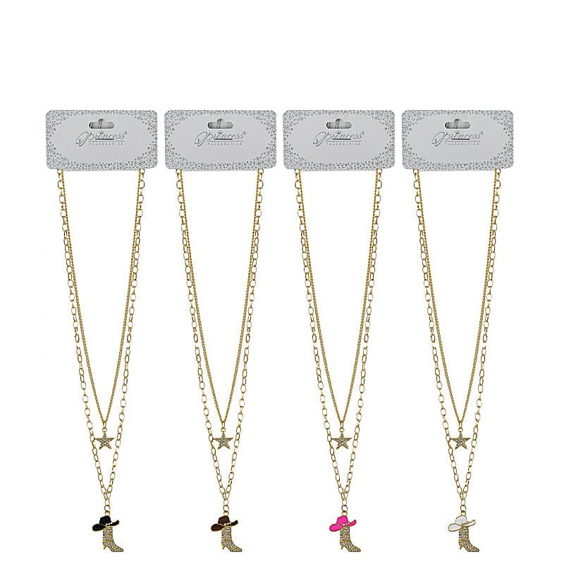 Fashion Cowboy Boots Necklace 31822K (12 units)
