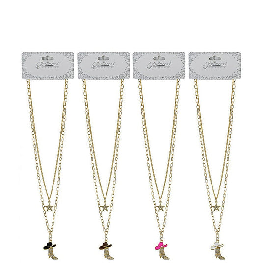 Fashion Cowboy Boots Necklace 31822K (12 units)