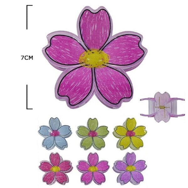 Fashion Flower Shape Hair Jaw Clip 11074M (12 units)