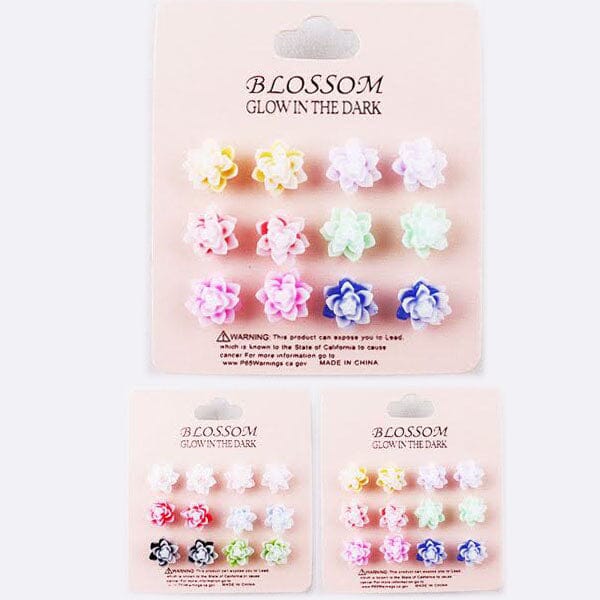 Fashion Flower Shape Multi Earring 4939 (12 units)