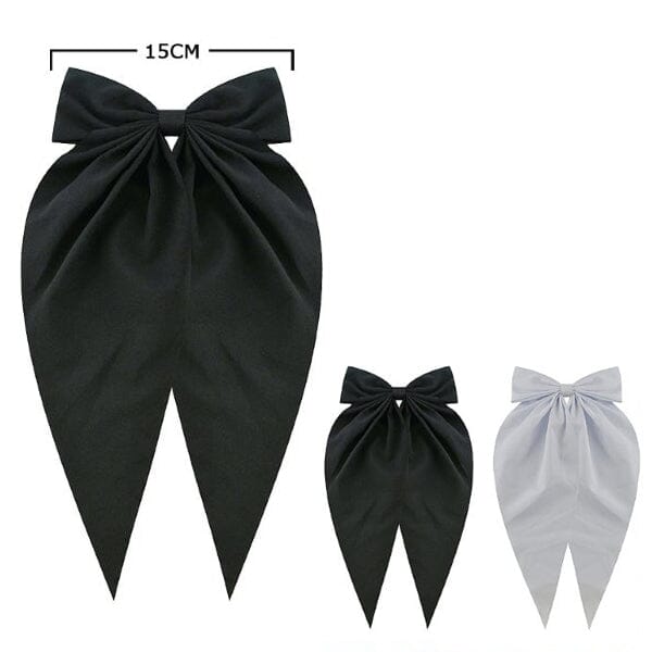 Fashion Hair Bow With Tail 28935BW (12 units)