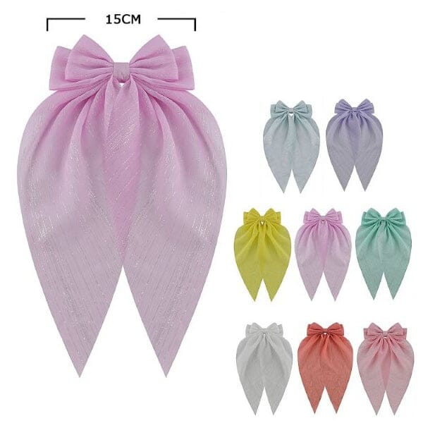 Fashion Hair Bow With Tail 29311P (12 units)