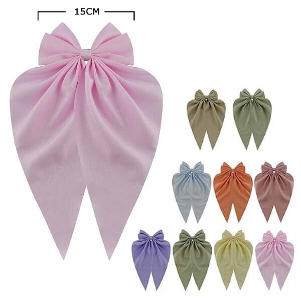 Fashion Hair Bow With Tail 29542P (12 units)